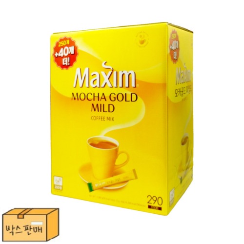 맥심)모카골드 마일드 커피믹스 250+40T (290입) x 4입 (박스판매)
